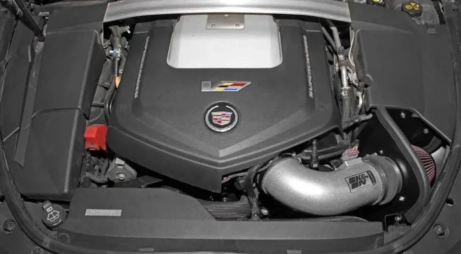 K&N 09-15 Cadillac STS-V 6.2L V8 Typhoon Performance Intake - Installation View