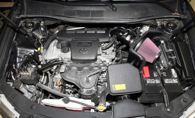 K&N 12-13 Toyota Camry 2.5L Black Typhoon Cold-Air Intake - Side View