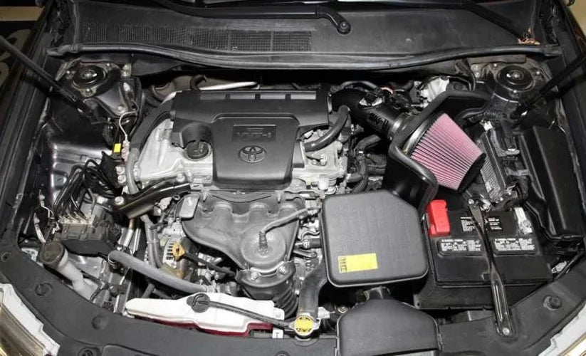 K&N 12-13 Toyota Camry 2.5L Black Typhoon Cold-Air Intake - Back View