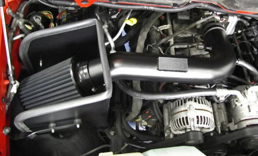 K&N 03-08 Dodge Ram 1500 / 2500 / 3500 V8.5.7L Performance Intake Kit - Side View