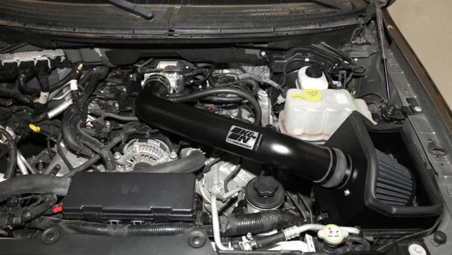 K&N 11-12 Ford F150 6.2L V8 Performance Intake Kit - Side View