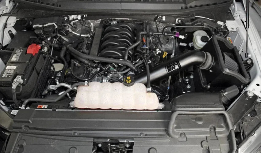 K&N 2015 Ford F150 5.0L V8 Blackhawk Performance Intake Kit - Side View