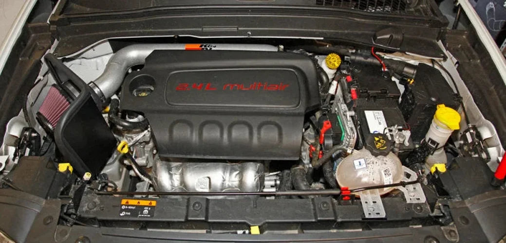 K&N 2015 Jeep Renegade L4-2.4L High Flow Performance Air Intake Kit - Back View