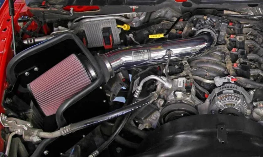 K&N 2013 Dodge Ram 1500 V8-4.7L High Flow Performance Air Intake Kit - Installation View