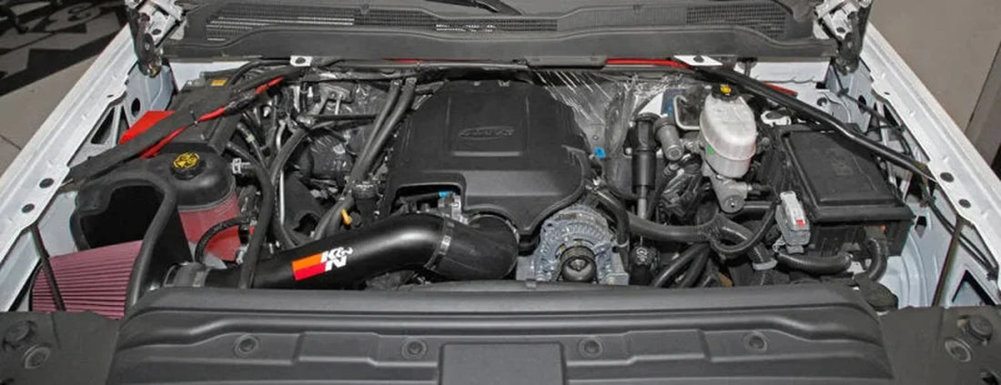K&N 2016 Chevy Silverado 3500/2500 - GMC Sierra 3500/2500 High Flow Performance Kit - Back View