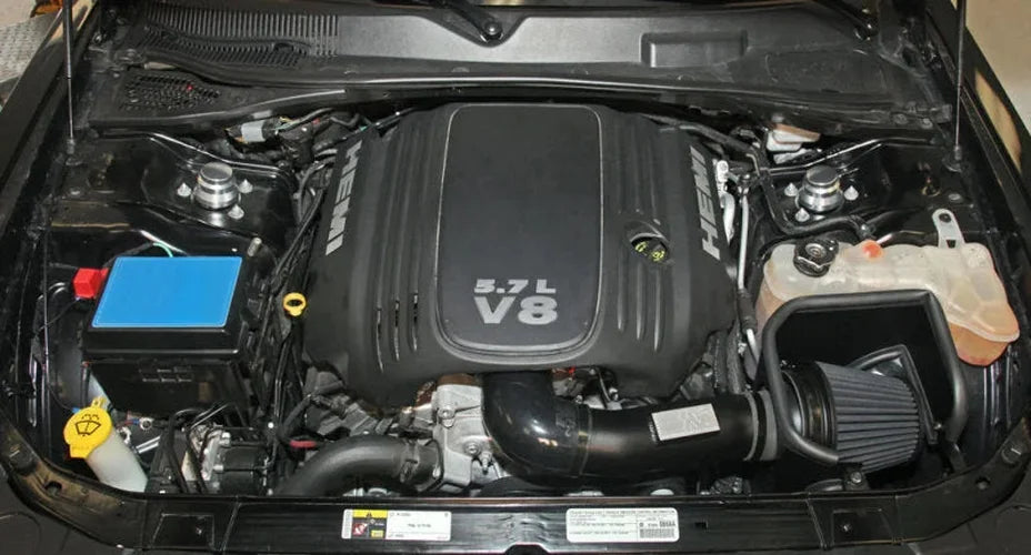 K&N Dodge/Chrysler 5.7/6.1L V8 Black Performance Intake Kit - Installation View