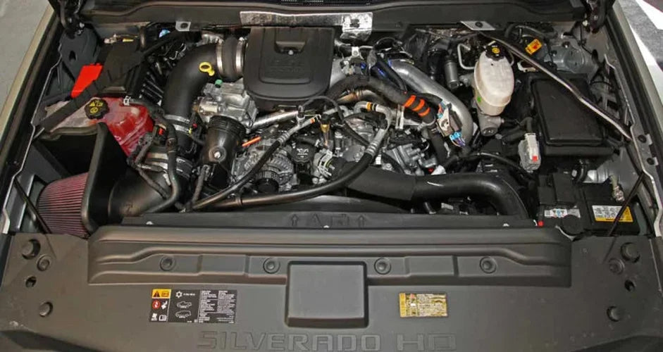 K&N FIPK Chevy/GMC 2500/3500 V8 6.6L Performance Intake Kit - Side View
