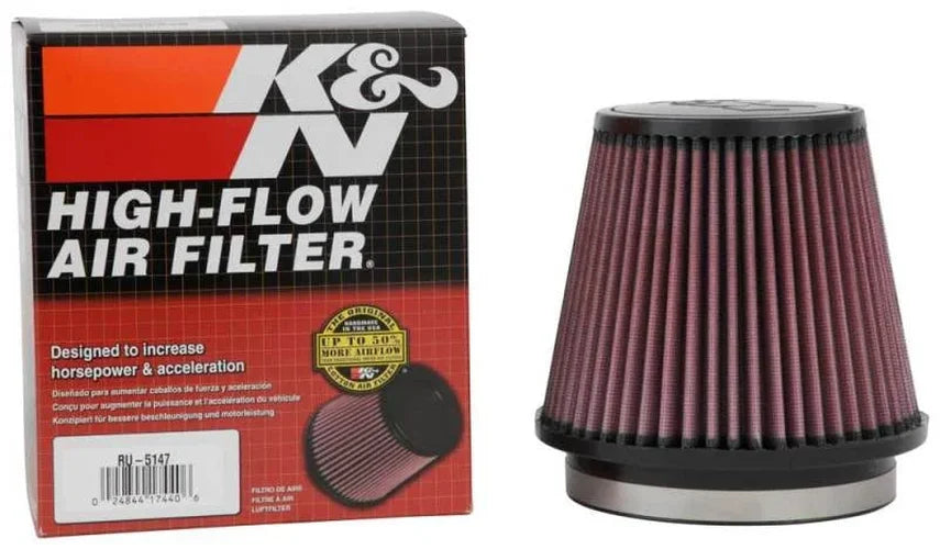 K&N Filter Universal Rubber Filter 5in Flange 6.5in Base 4.5in Top 5.5in Height - Additional View 6