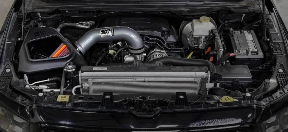K&N RAM 1500 V8 5.7L NextGen Aluminum Cold Air Intake - Side View