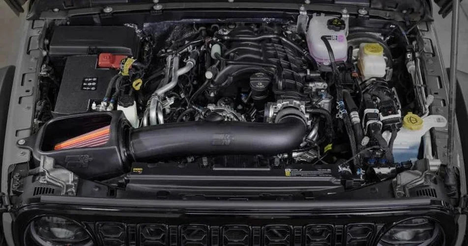 K&N Jeep Wrangler V6 3.6L NextGen Cold Air Intake - Back View