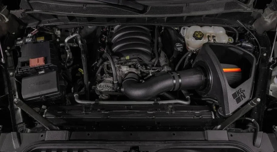 K&N 2019+ Chevrolet Silverado 1500 V8 5.3L/6.2L F/L NextGen DryFlow - Side View