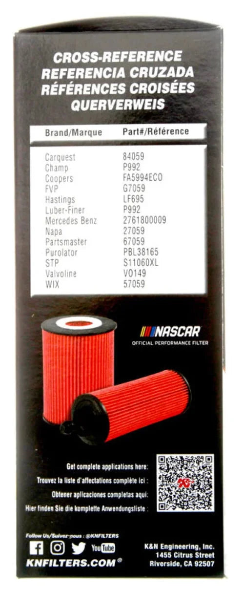 K&N 2020 Mercedes-Benz C43 AMG Oil Filter - Side View