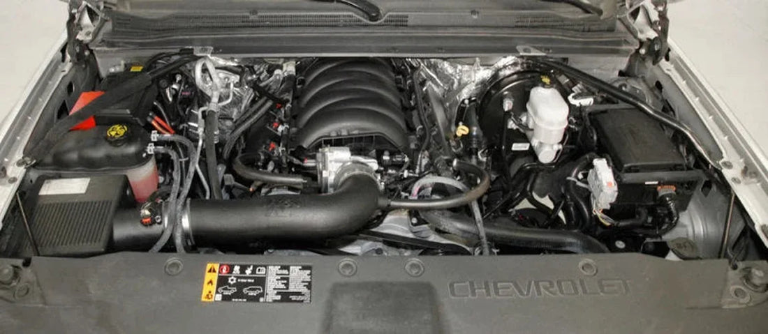 K&N 17-19 Chevrolet Silverado V8-5.3L Performance Intake Kit - Back View