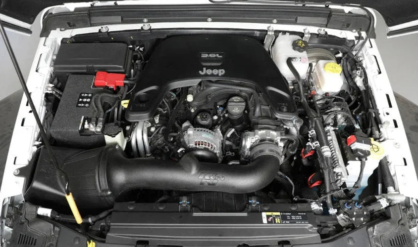 K&N 18-20 Jeep Grand Cherokee 3.6L V6 Performance Intake Kit - Back View