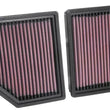 Load image into Gallery viewer, K&amp;N 16-19 BMW 750i L6-4.4L F/I Replacement Drop In Air Filter - Side View