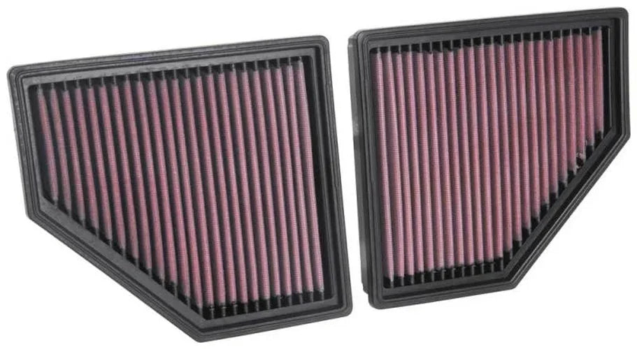 K&N 16-19 BMW 750i L6-4.4L F/I Replacement Drop In Air Filter - Side View