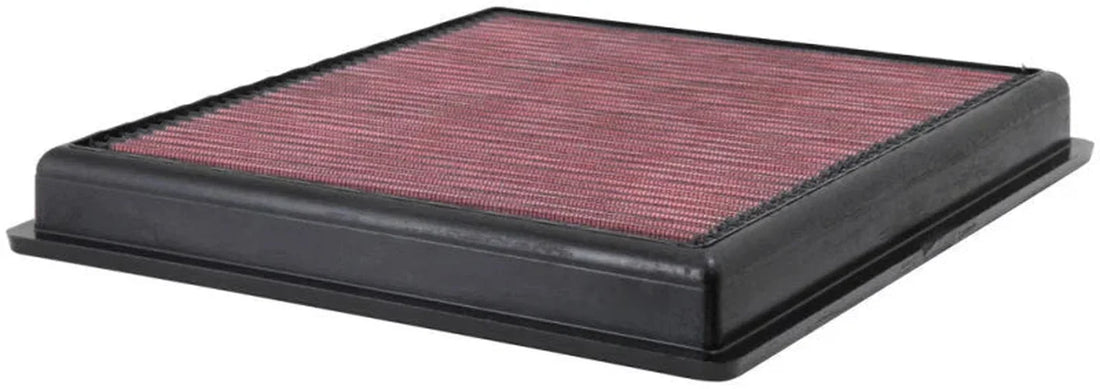 K&N Replacement Filter 11.25in O/S Length x 10in O/S Width x 1.25in H for 13 Cadillac XTS 3.6L V6 - Back View