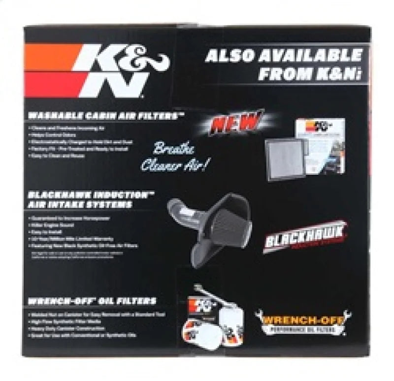K&N FIPK 09-11 Chevy Silverado V8 Performance Intake Kit - Back View