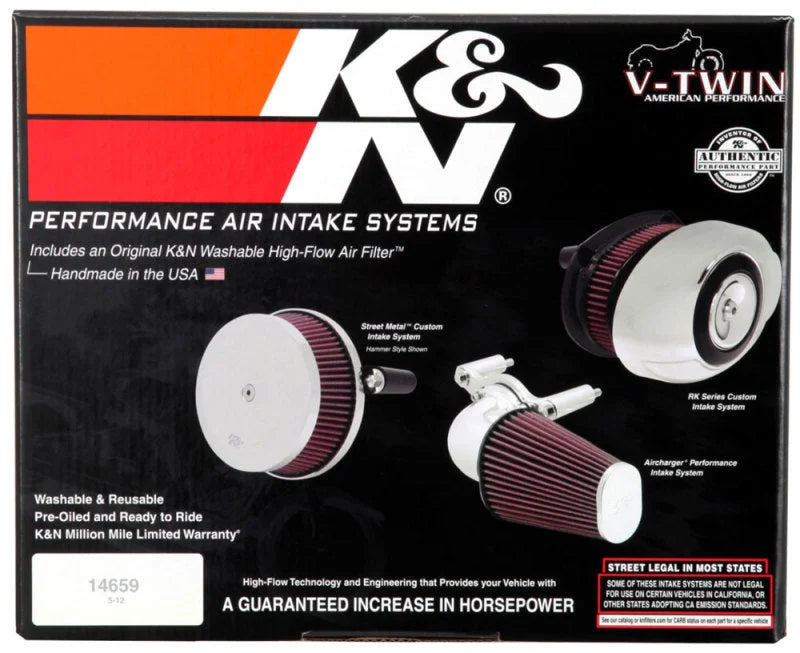 K&N FIPK H/D Touring Models 2017 Chrome Performance Air Intake System - Additional View 7