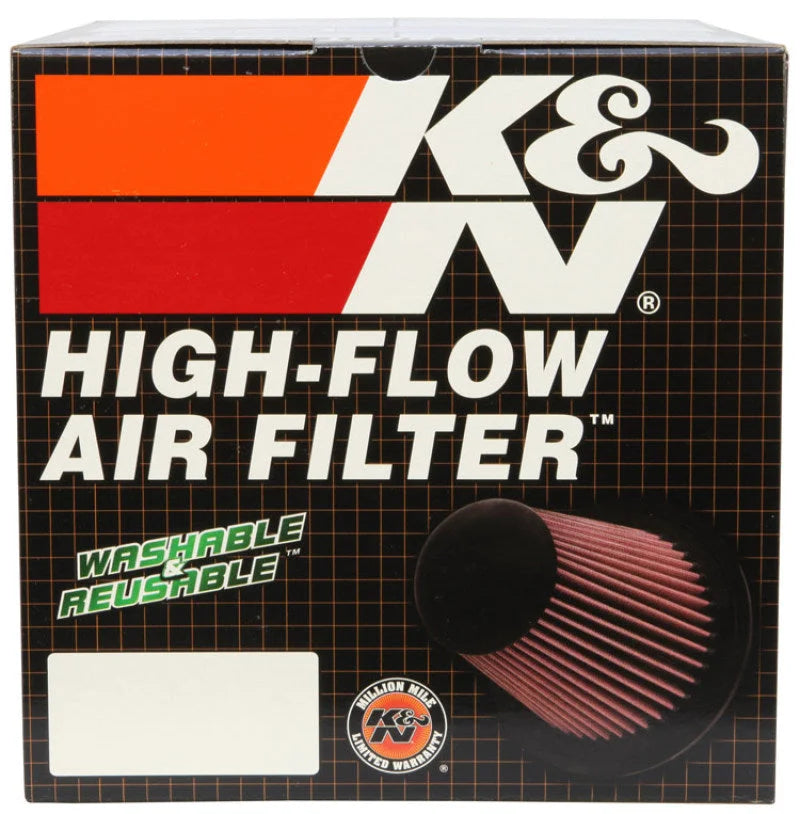 K&N Filter Universal Air Filter Carbon Fiber Top With 6in Flange x 7.5in Base x 6in H - Back View
