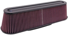 Load image into Gallery viewer, K&amp;N Filter Universal Air Filter Carbon Fiber Top/Base Oval FLG. (8-3/4 x 3-1/4) 4-5/8H - Main Product View