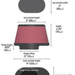 Load image into Gallery viewer, K&amp;N Filter Universal Clamp-On Filter 2in Flange / 2-23/32in Base / 3in x 2in Top / 2-3/4in Height - Additional View 8
