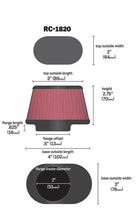 Load image into Gallery viewer, K&amp;N Filter Universal Clamp-On Filter 2in Flange / 2-23/32in Base / 3in x 2in Top / 2-3/4in Height - Additional View 8