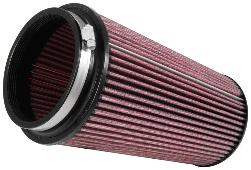 K&N Filter Universal Clamp-On Filter-Tapered Conical 5in Flange ID x 6.5in Base OD x 5.094in Top OD - Side View