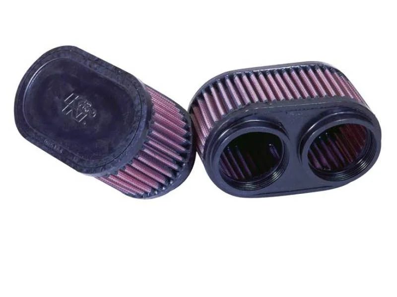 K&N Filter Universal Filter 2 3/4 inch Dual Flange GSXR Oval (2/Box) - Main Product View