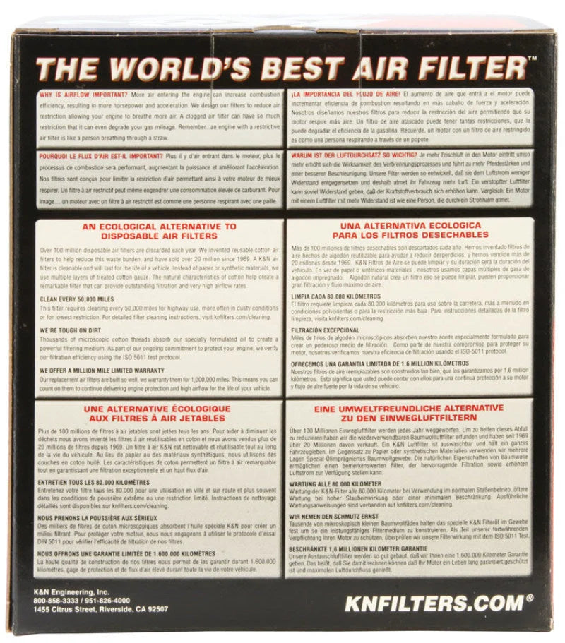K&N Filter Universal Round Air Filter 6.25in. Outer Diameter - Back View