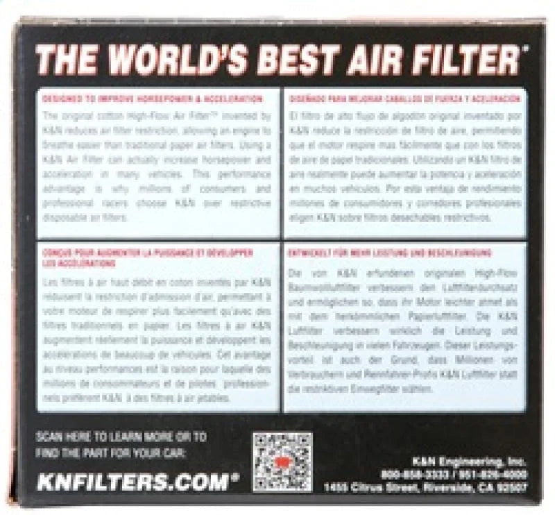 K&N Filter Universal Rubber Filter 2 1/4 inch Flange 3 1/2 inch OD 4 inch Height - Installation View