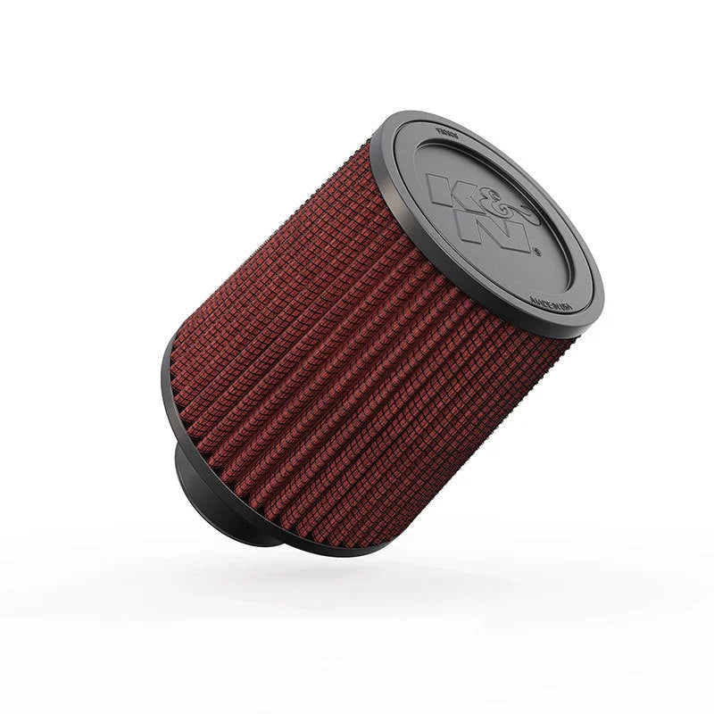 K&N Filter Universal Rubber Filter 2 3/4 inch Flange 6 inch Base 5 inch Top 6 1/2 inch Height - Installation View