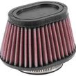 Load image into Gallery viewer, K&amp;N Filter Universal Rubber Filter 2 7/16 inch Flange 4.5x3.75 inch Base 3.5x2.5 inch Top 2.75 inch - Side View