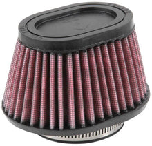 Load image into Gallery viewer, K&amp;N Filter Universal Rubber Filter 2 7/16 inch Flange 4.5x3.75 inch Base 3.5x2.5 inch Top 2.75 inch - Side View