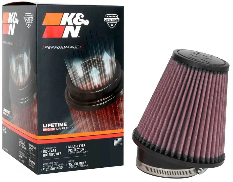 K&N Filter Universal Rubber Filter 3 1/2 inch 10 Degree Flange 5 3/4 inch OD 6 inch Height - Additional View 6
