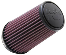 Load image into Gallery viewer, K&amp;N Filter Universal Rubber Filter 3 1/2 inch Flange 4 5/8 inch Base 3 1/2 inch Top 7 inch Height - Side View