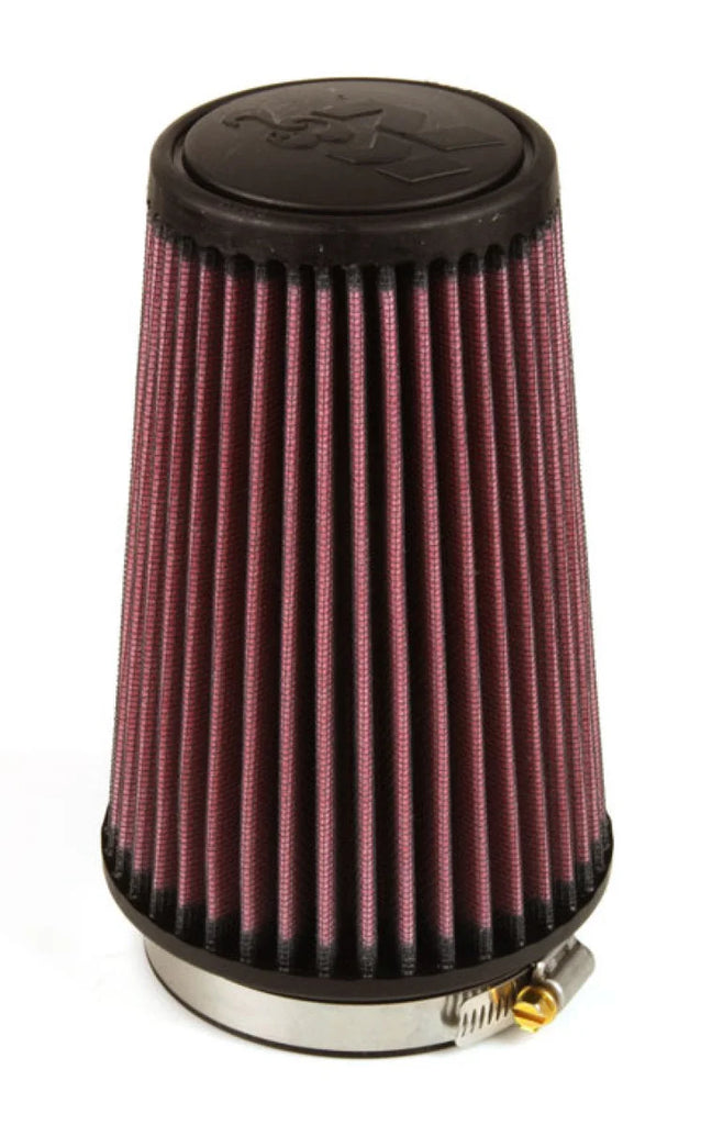 K&N Filter Universal Rubber Filter 3 1/2 inch Flange 4 5/8 inch Base 3 1/2 inch Top 7 inch Height - Back View