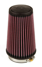 Load image into Gallery viewer, K&amp;N Filter Universal Rubber Filter 3 1/2 inch Flange 4 5/8 inch Base 3 1/2 inch Top 7 inch Height - Back View