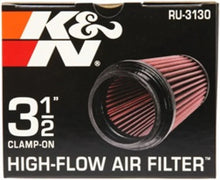 Load image into Gallery viewer, K&amp;N Filter Universal Rubber Filter 3 1/2 inch Flange 4 5/8 inch Base 3 1/2 inch Top 7 inch Height - Additional View 11