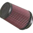 Load image into Gallery viewer, K&amp;N Filter Universal Rubber Filter 3  Flange 4 1/2 Base inch 3 1/2 inch Top 5 3/4 inch Height - Side View