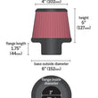 Load image into Gallery viewer, K&amp;N Filter Universal Rubber Filter 3 Inch Flange 6 inch Base 4 inch Top 5 inch Height - Additional View 8