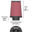 Load image into Gallery viewer, K&amp;N Filter Universal Rubber Filter 3.25  Flange 5.5 Base 4.6875 Top 8 Height - Back View