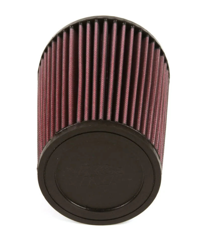K&N Filter Universal Rubber Filter 4 inch Flange 5 3/8 inch Base 4 3/8 inch Top 7 inch Height - Side View