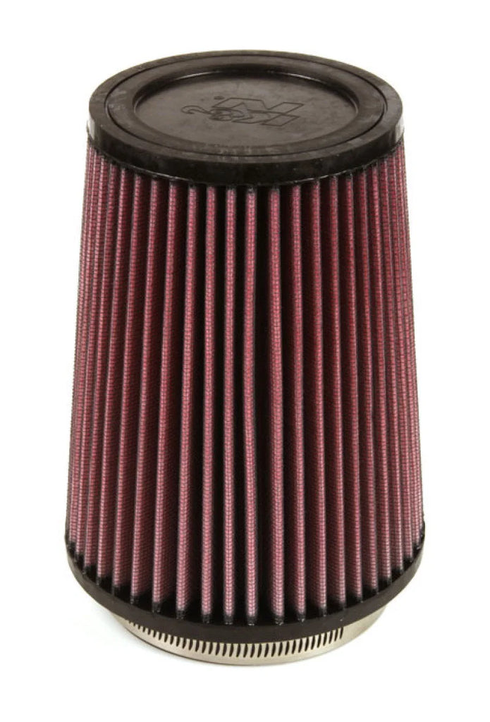 K&N Filter Universal Rubber Filter 4 inch Flange 5 3/8 inch Base 4 3/8 inch Top 7 inch Height - Back View