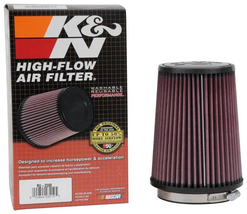 K&N Filter Universal Rubber Filter 4 inch Flange 5 3/8 inch Base 4 3/8 inch Top 7 inch Height - Additional View 9