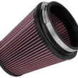 Load image into Gallery viewer, K&amp;N Filter Universal Rubber Filter 5 inch Flange 6 1/2 inch Base 4 3/8 inch Top 7 inch Height - Side View