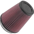 Load image into Gallery viewer, K&amp;N Filter Universal Rubber Filter 5 inch Flange 6 1/2 inch Base 4 3/8 inch Top 7 inch Height - Back View