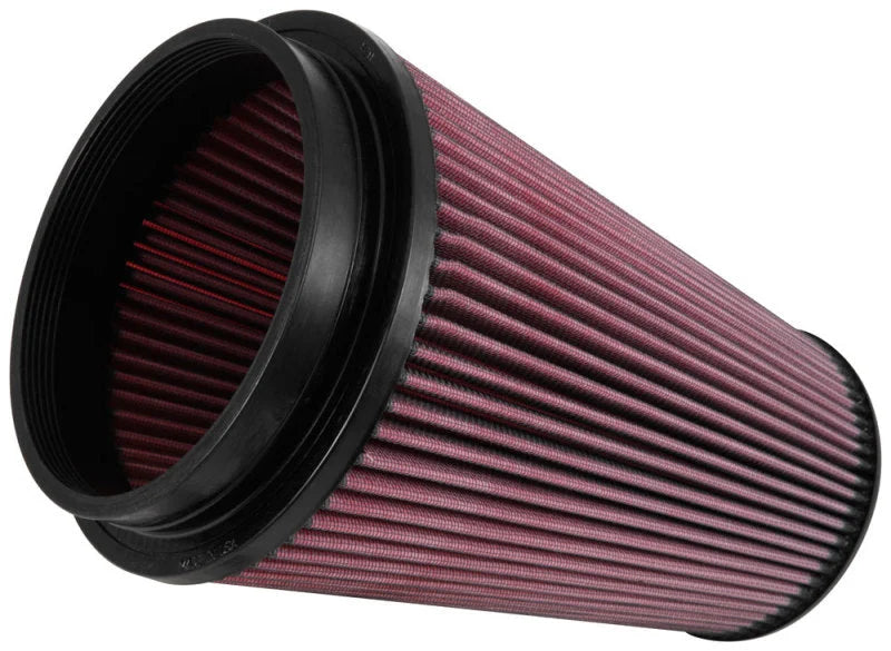K&N Filter Universal Rubber Filter 6inch Flg 7-1/2inch B / 5-1/8inch T / 11-5/8in T - Side View