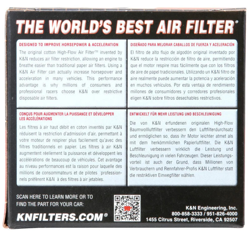 K&N Filter Universal Rubber Filter Oval Tapered 4in Base O/S L x 3.5in Top O/S L x 2.75in H - Side View