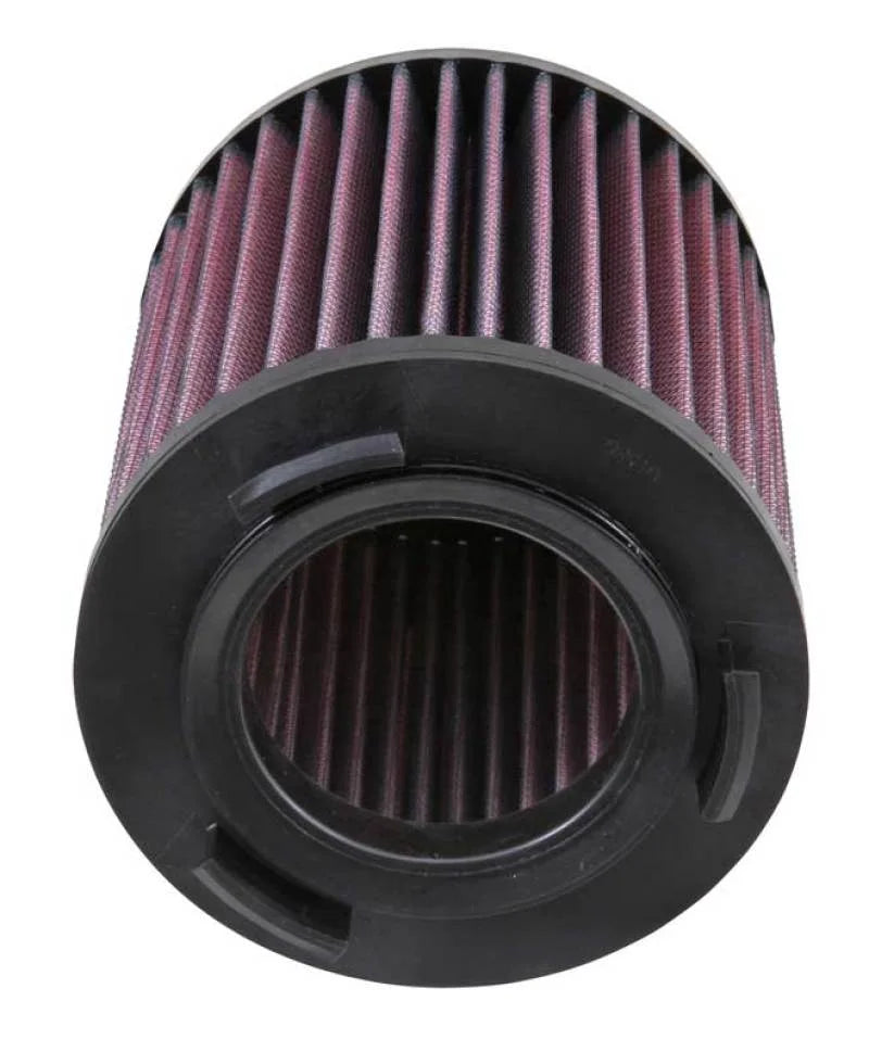 K&N Filter Universal Rubber Filter - Round Straight  3in ID x  5 5/8in OD x 6in Height - Side View